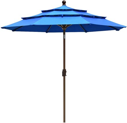 fun outdoor patio umbrellas Patio Umbrella (Blue, Yellow, Red, Orange) – factor 110 tradeshow