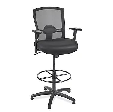 Barstool - Stationary Office Chair with Mesh Back (Black)