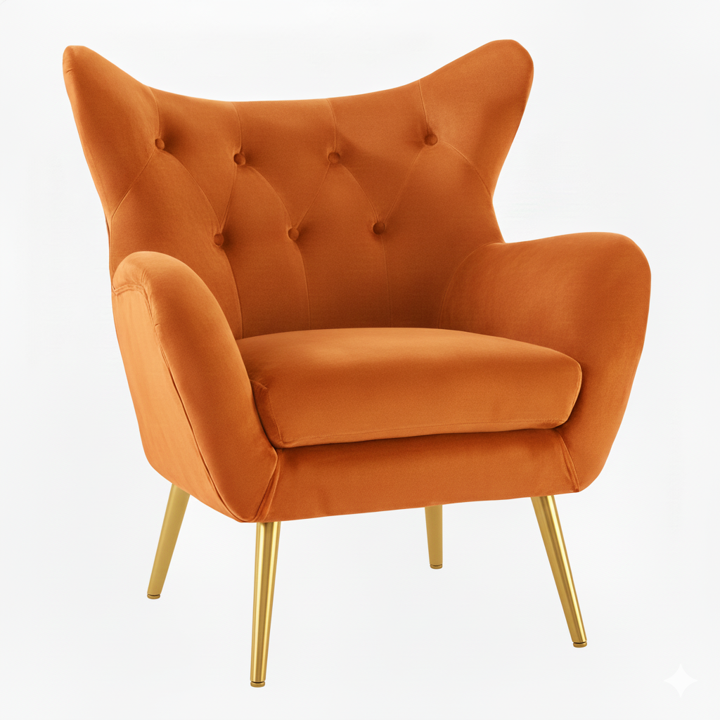 Chair - Wingback (Teal, Green, Ivory, Navy, Orange)