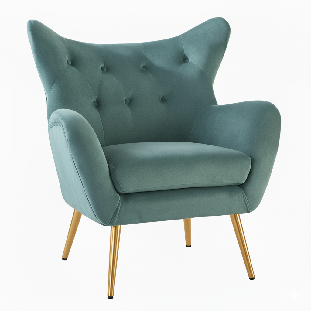 Chair - Wingback (Teal, Green, Ivory, Navy, Orange)