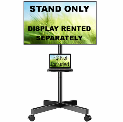 Rolling Display Stand with Mount and Laptop Shelf (Display not included)