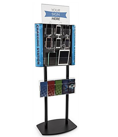Phone Charging Station with Literature Rack