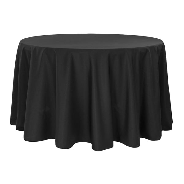 Round Banquet Tables with Polyester Linen