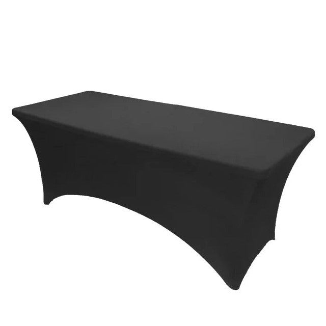 Rectangle Banquet Tables with Spandex Linen (Available in 6' or 8')