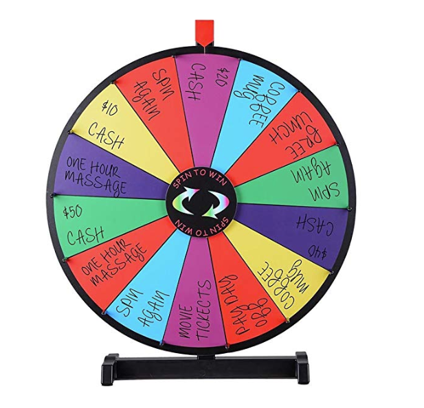 Tabletop Spinning Prize Wheel